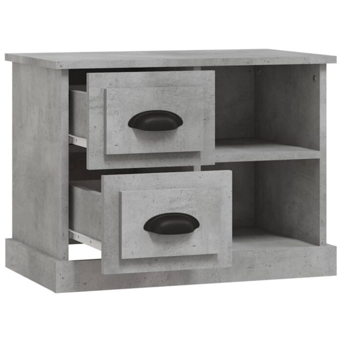 Table de chevet gris béton 60x35,5x45 cm – Image 4