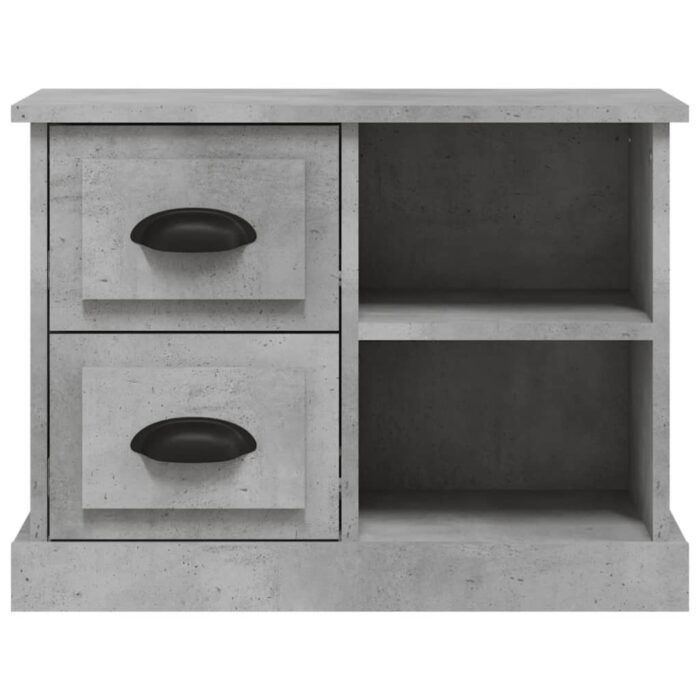 Table de chevet gris béton 60x35,5x45 cm – Image 5