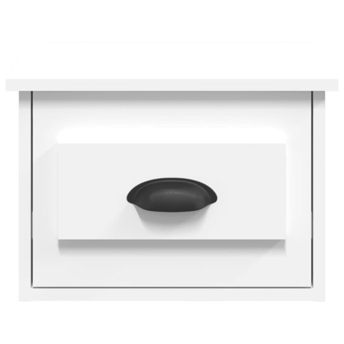 Table de chevet murale blanc 41,5x36x28 cm – Image 4