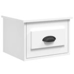 Tables de chevet murales 2 pcs blanc 41,5x36x28 cm – Image 3