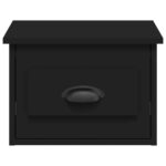 Table de chevet murale noir 41,5x36x28 cm – Image 4