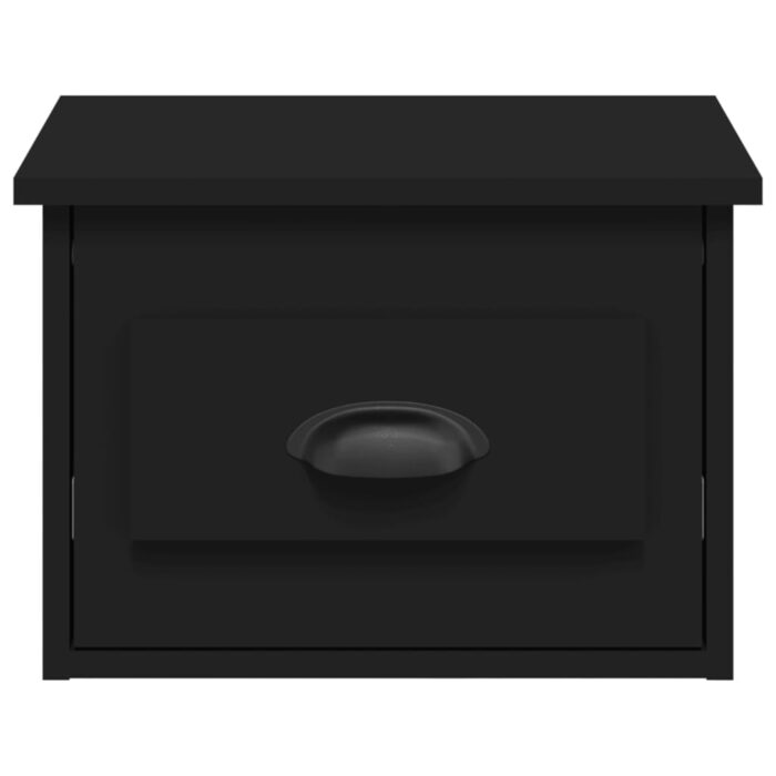 Table de chevet murale noir 41,5x36x28 cm – Image 4