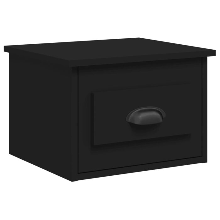 Tables de chevet murales 2 pcs noir 41,5x36x28 cm – Image 3