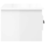 Tables de chevet murales 2 pcs blanc brillant 41,5x36x28 cm – Image 6