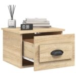 Tables de chevet murales 2 pcs chêne sonoma 41,5x36x28 cm – Image 2