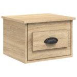 Tables de chevet murales 2 pcs chêne sonoma 41,5x36x28 cm – Image 3
