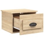 Tables de chevet murales 2 pcs chêne sonoma 41,5x36x28 cm – Image 4
