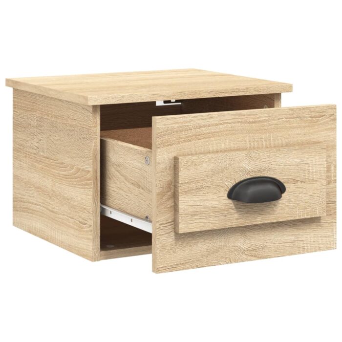 Tables de chevet murales 2 pcs chêne sonoma 41,5x36x28 cm – Image 4