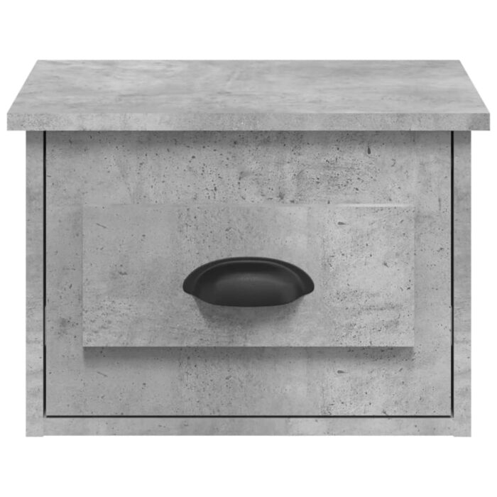 Table de chevet murale gris béton 50x36x40 cm – Image 4