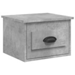Tables de chevet murales 2 pcs gris béton 41,5x36x28 cm – Image 3