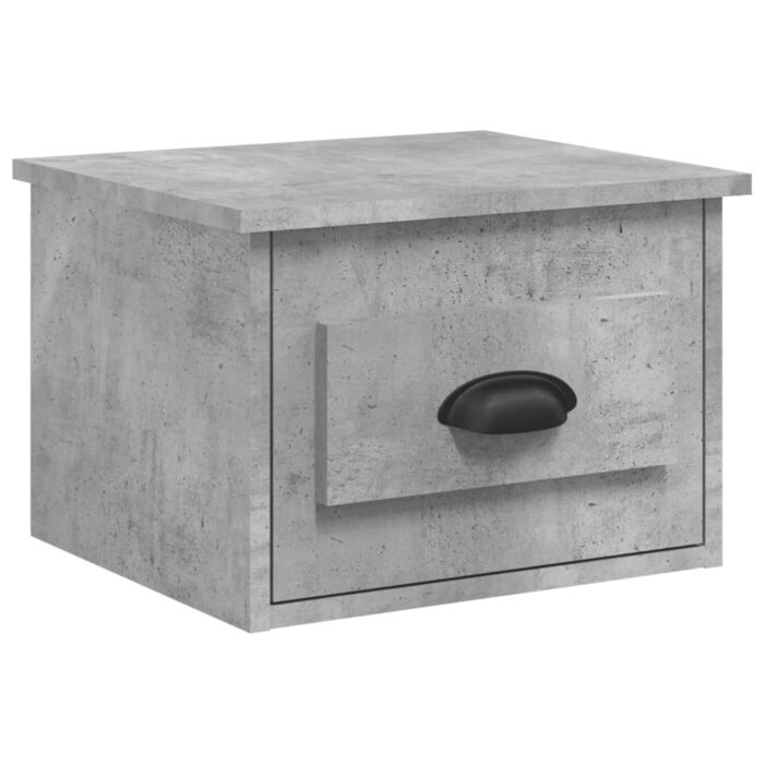 Tables de chevet murales 2 pcs gris béton 41,5x36x28 cm – Image 3