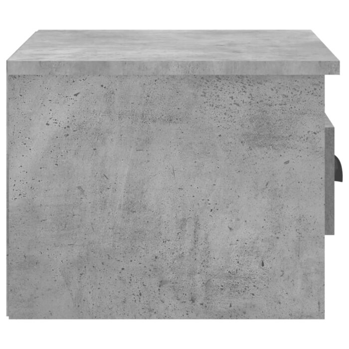 Tables de chevet murales 2 pcs gris béton 41,5x36x28 cm – Image 6