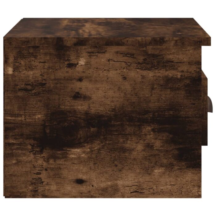 Table de chevet murale chêne fumé 41,5x36x28 cm – Image 5