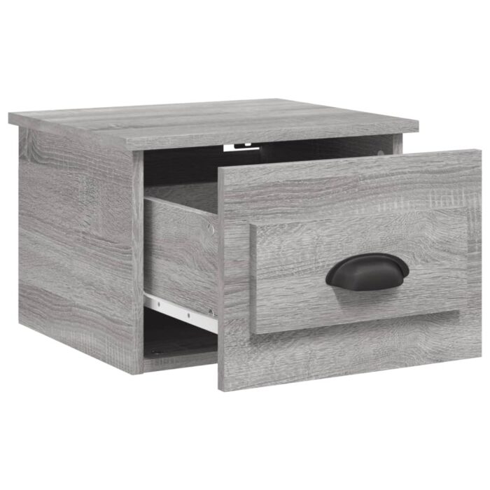 Table de chevet murale sonoma gris 41,5x36x28 cm – Image 3