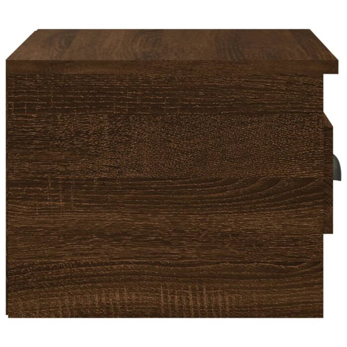 Table de chevet murale chêne marron 41,5x36x28 cm – Image 5