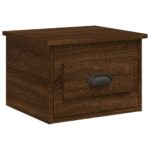 Tables de chevet murales 2 pcs Chêne marron 41,5x36x28 cm – Image 3