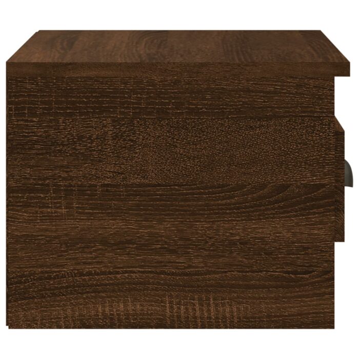 Tables de chevet murales 2 pcs Chêne marron 41,5x36x28 cm – Image 6