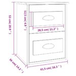 Tables de chevet murales 2 pcs blanc 41,5x36x53 cm – Image 11