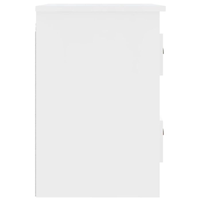 Tables de chevet murales 2 pcs blanc 41,5x36x53 cm – Image 8