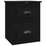 Tables de chevet murales 2 pcs noir 41,5x36x53 cm – Image 5