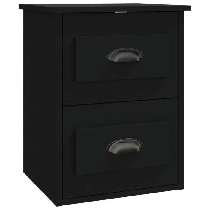 Tables de chevet murales 2 pcs noir 41,5x36x53 cm – Image 5