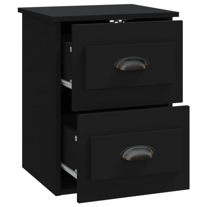Tables de chevet murales 2 pcs noir 41,5x36x53 cm – Image 6