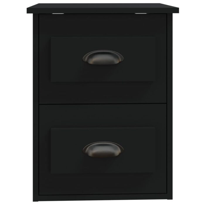 Tables de chevet murales 2 pcs noir 41,5x36x53 cm – Image 7