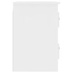 Table de chevet murale blanc brillant 41,5x36x53 cm – Image 6