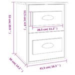 Tables de chevet murales 2 pcs blanc brillant 41,5x36x53 cm – Image 11