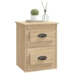 Tables de chevet murales 2 pcs chêne sonoma 41,5x36x53 cm – Image 3