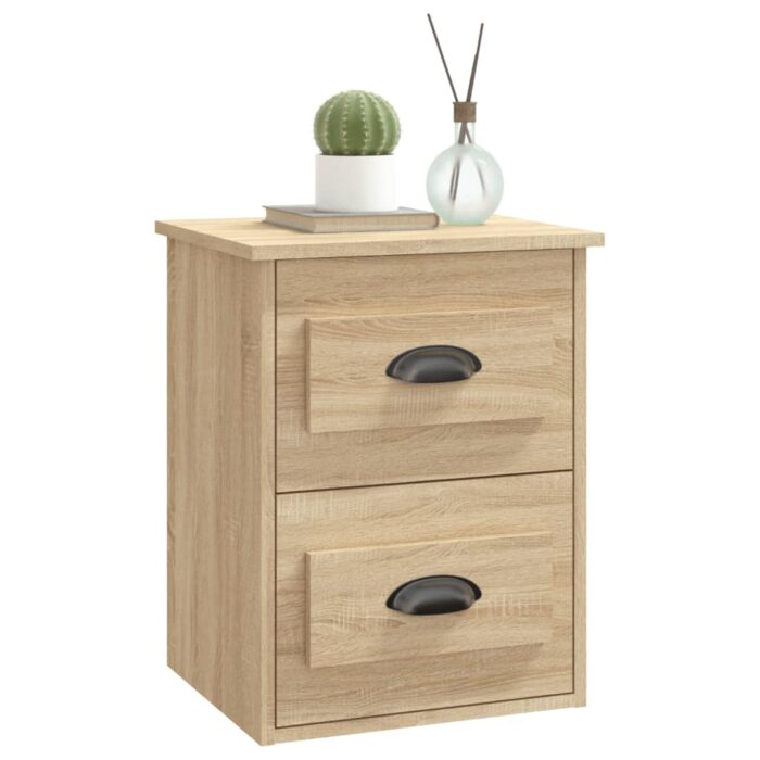 Tables de chevet murales 2 pcs chêne sonoma 41,5x36x53 cm – Image 3