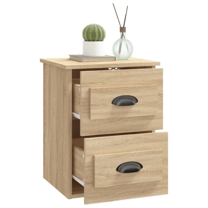 Tables de chevet murales 2 pcs chêne sonoma 41,5x36x53 cm – Image 4