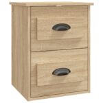 Tables de chevet murales 2 pcs chêne sonoma 41,5x36x53 cm – Image 5