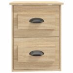 Tables de chevet murales 2 pcs chêne sonoma 41,5x36x53 cm – Image 7