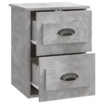 Tables de chevet murales 2 pcs gris béton 41,5x36x53 cm – Image 6