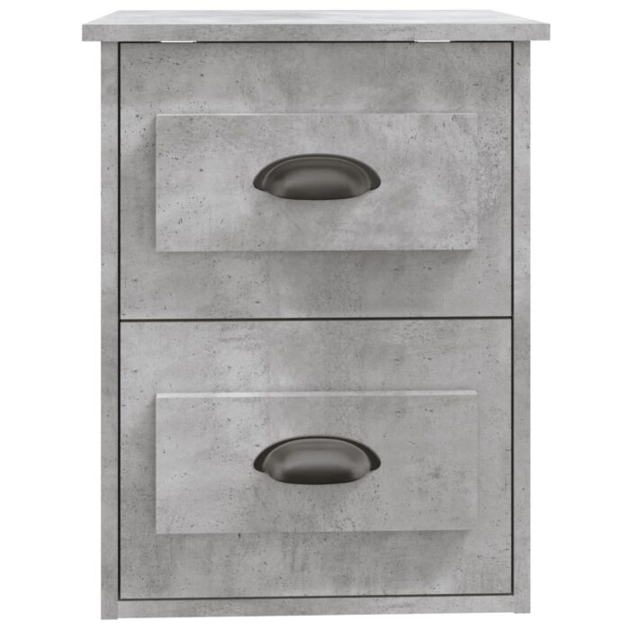 Tables de chevet murales 2 pcs gris béton 41,5x36x53 cm – Image 7