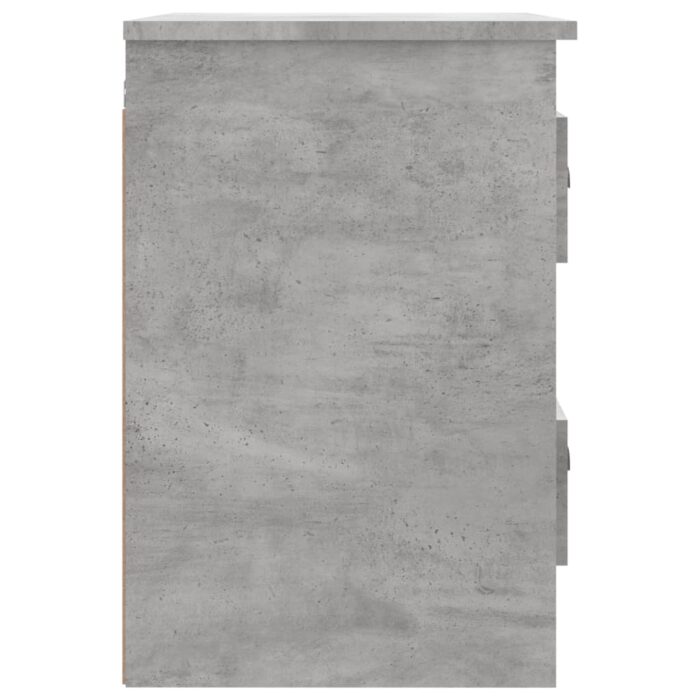 Tables de chevet murales 2 pcs gris béton 41,5x36x53 cm – Image 8