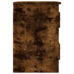 Table de chevet murale chêne fumé 41,5x36x53 cm – Image 6