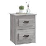 Table de chevet murale sonoma gris 41,5x36x53 cm – Image 2
