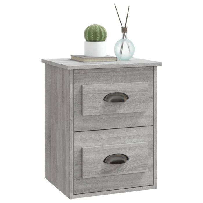 Table de chevet murale sonoma gris 41,5x36x53 cm – Image 2