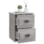 Table de chevet murale sonoma gris 41,5x36x53 cm – Image 3