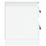 Meuble TV blanc brillant 100x35,5x45 cm bois d'ingénierie – Image 5