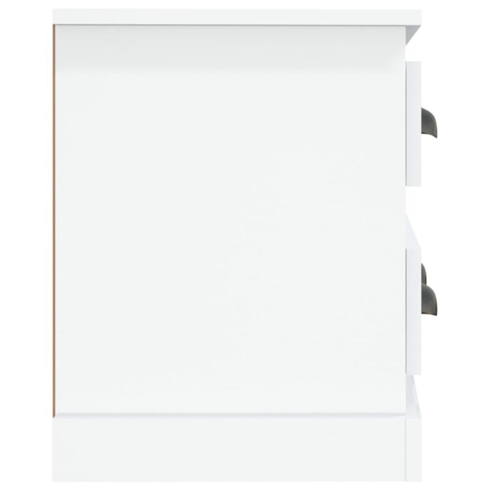 Meuble TV blanc brillant 100x35,5x45 cm bois d'ingénierie – Image 5