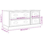 Meuble TV chêne sonoma 100x35,5x45 cm bois d'ingénierie – Image 8