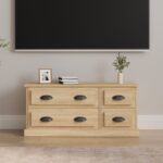Meuble TV chêne sonoma 100x35,5x45 cm bois d'ingénierie