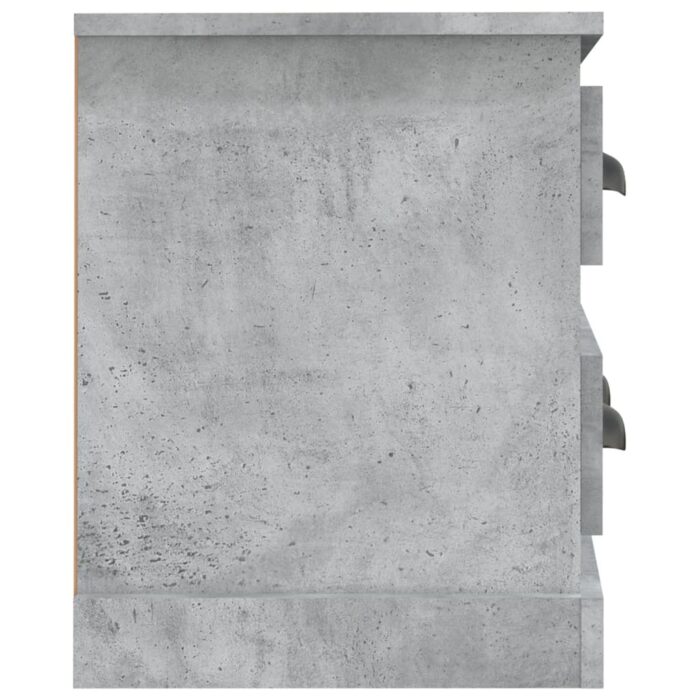 Meuble TV gris béton 100x35,5x45 cm bois d'ingénierie – Image 5