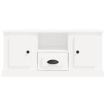 Meuble TV blanc 100x35,5x45 cm bois d'ingénierie – Image 4