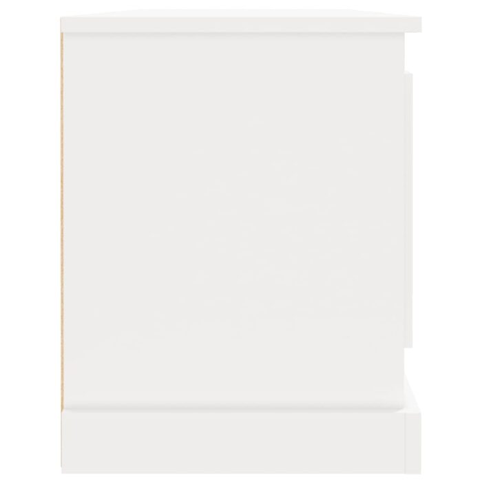 Meuble TV blanc 100x35,5x45 cm bois d'ingénierie – Image 5
