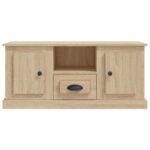 Meuble TV chêne sonoma 100x35,5x45 cm bois d'ingénierie – Image 4