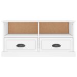 Meuble TV blanc 93x35,5x45 cm bois d'ingénierie – Image 4